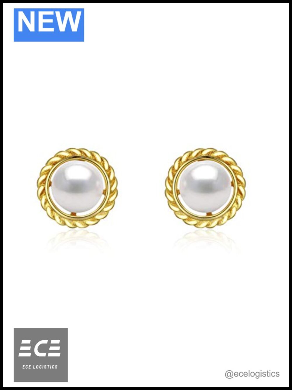 Sterling Silver Freshwater Pearl Love Knot Stud Earrings Push Back